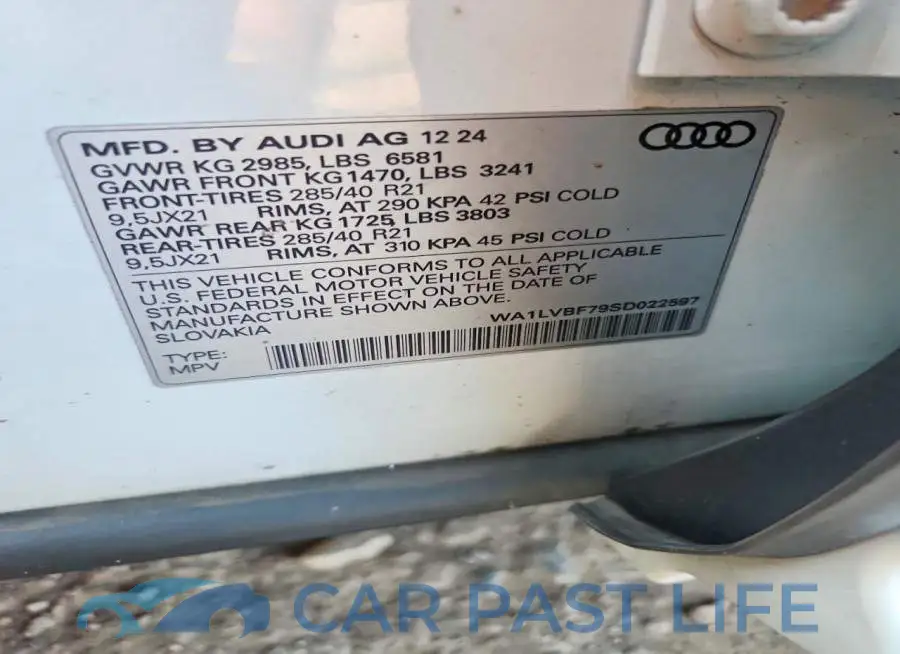 WA1LVBF79SD022597# 14