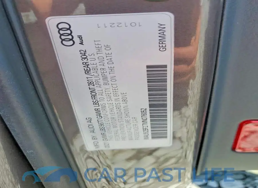 WAU92BF27MN076052# 12