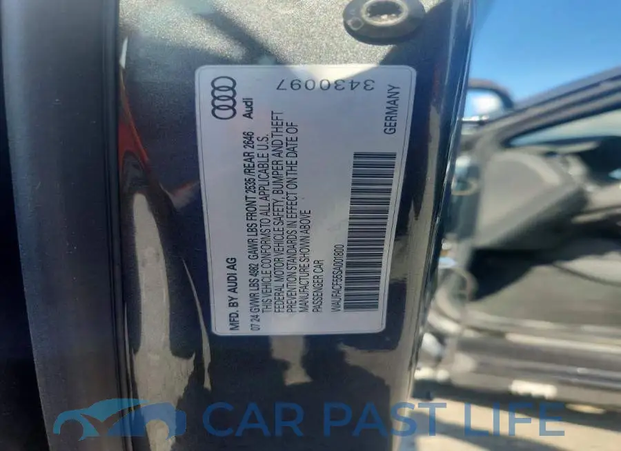 WAUFACF55SA001800# 12