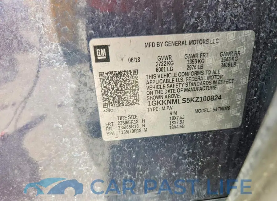 1GKKNMLS5KZ100824# 13