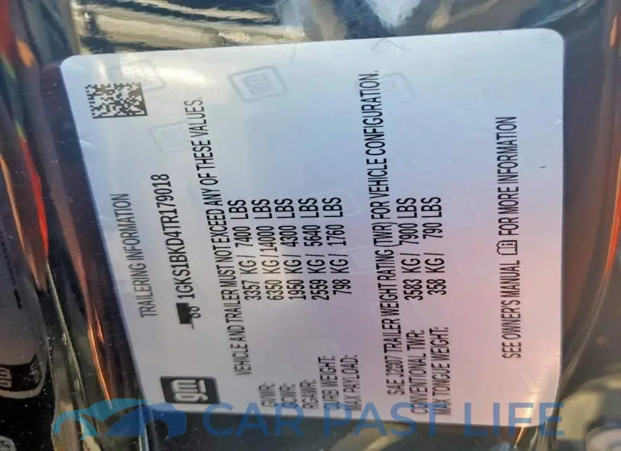 1GKS1BKD4TR179018# 13