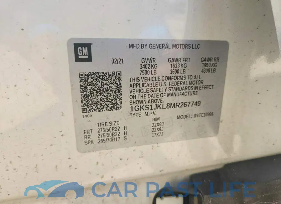 1GKS1JKL8MR267749# 13