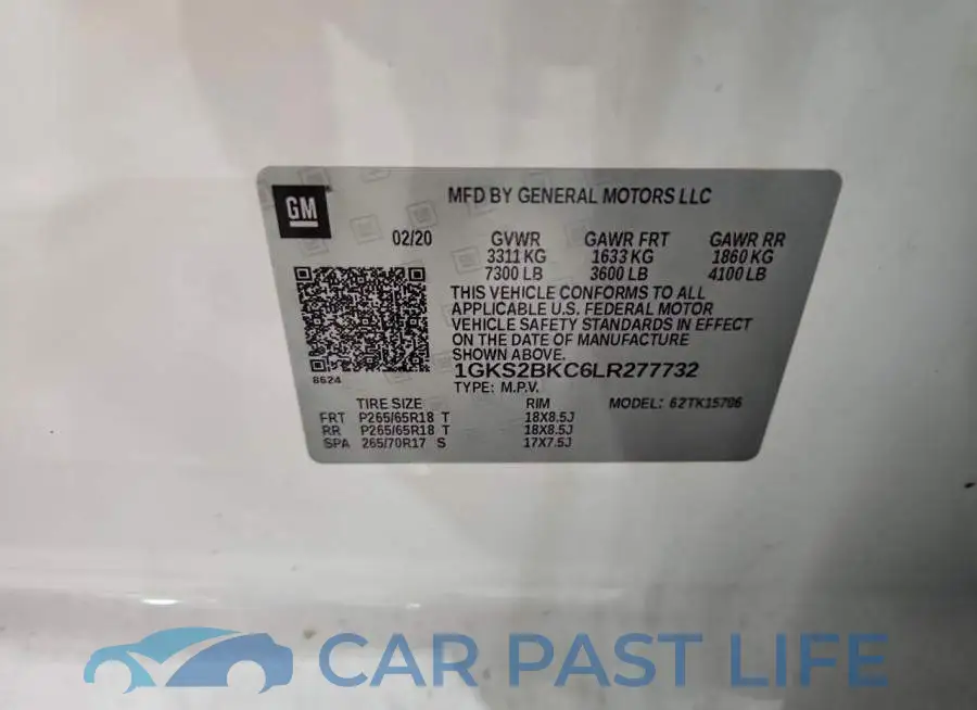 1GKS2BKC6LR277732# 14