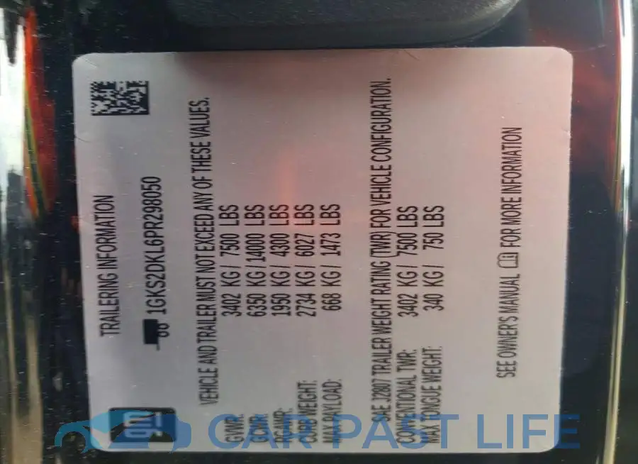1GKS2DKL6PR298050# 13