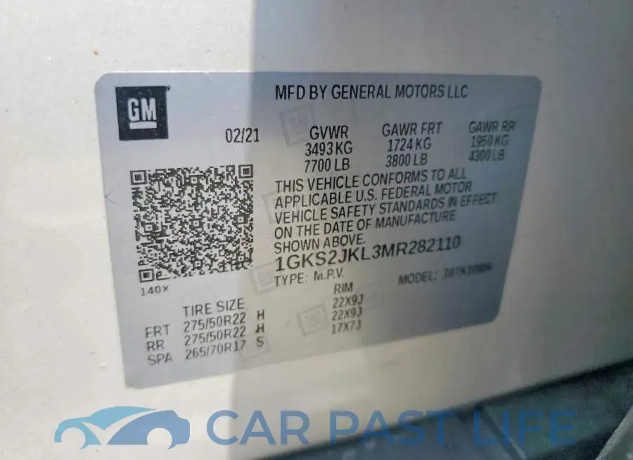 1GKS2JKL3MR282110# 13