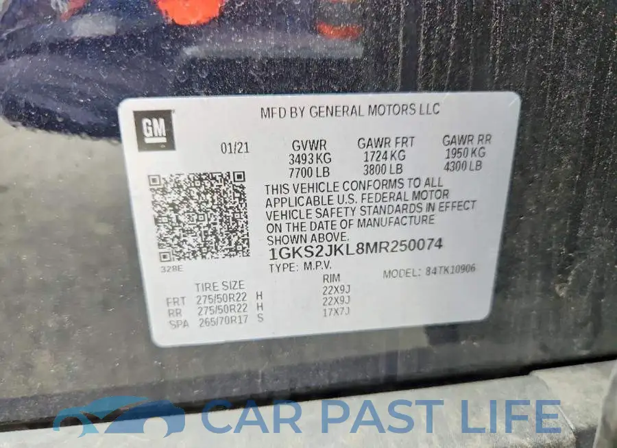 1GKS2JKL8MR250074# 13