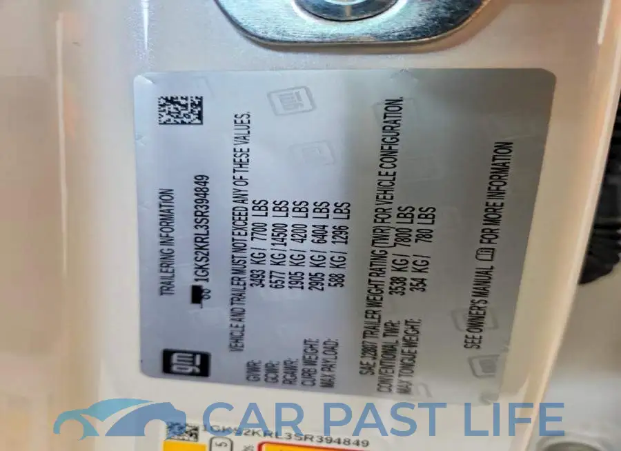 1GKS2KRL3SR394849# 13
