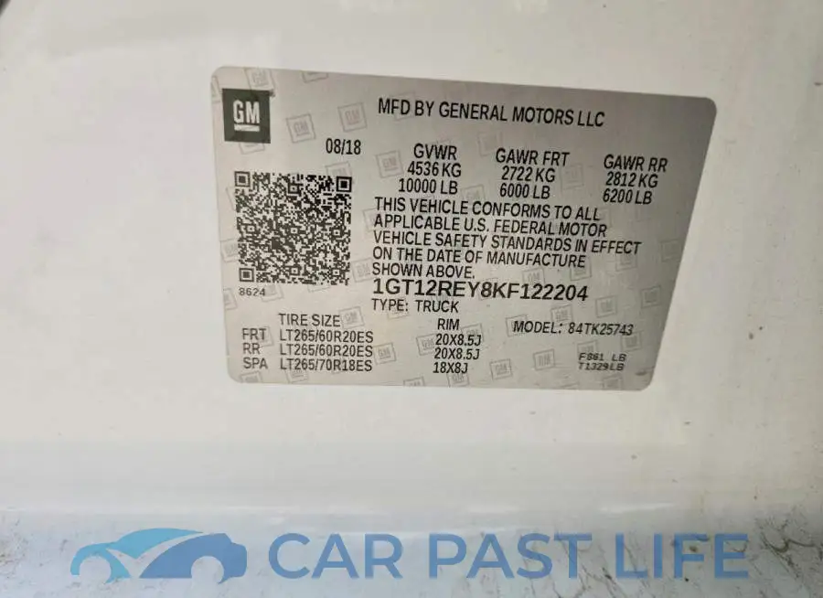1GT12REY8KF122204# 12