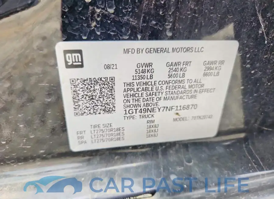 1GT49NEY7NF116870# 12