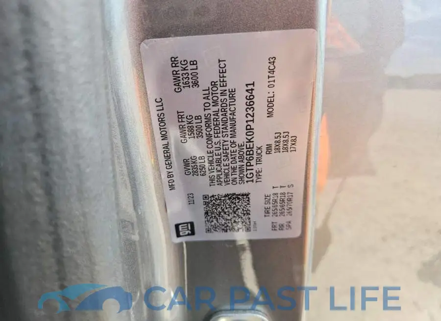 1GTP6BEK0P1236641# 13