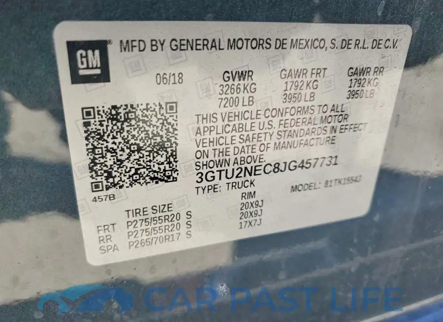 3GTU2NEC8JG457731# 12