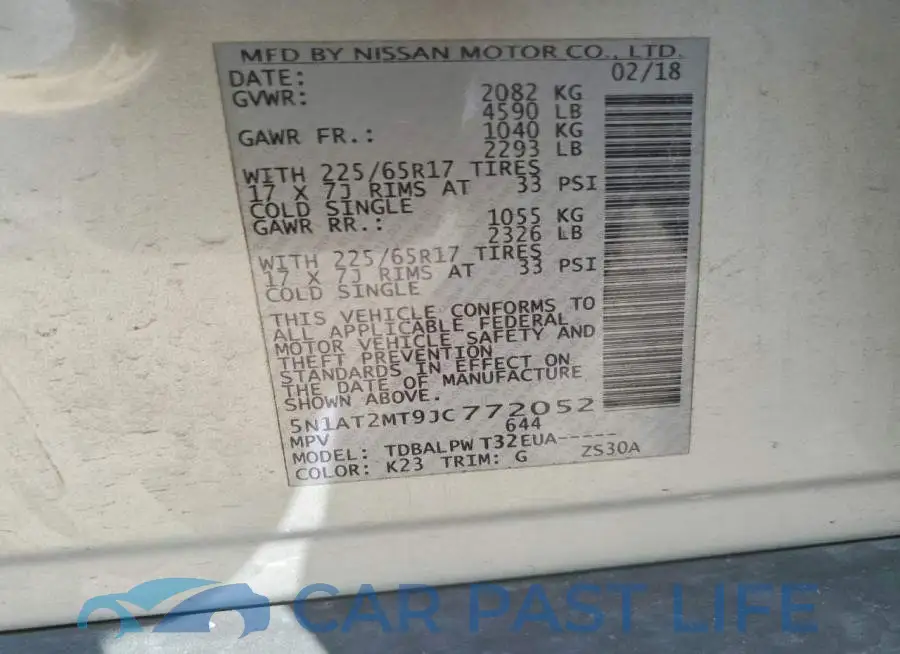 5N1AT2MT9JC772052# 14