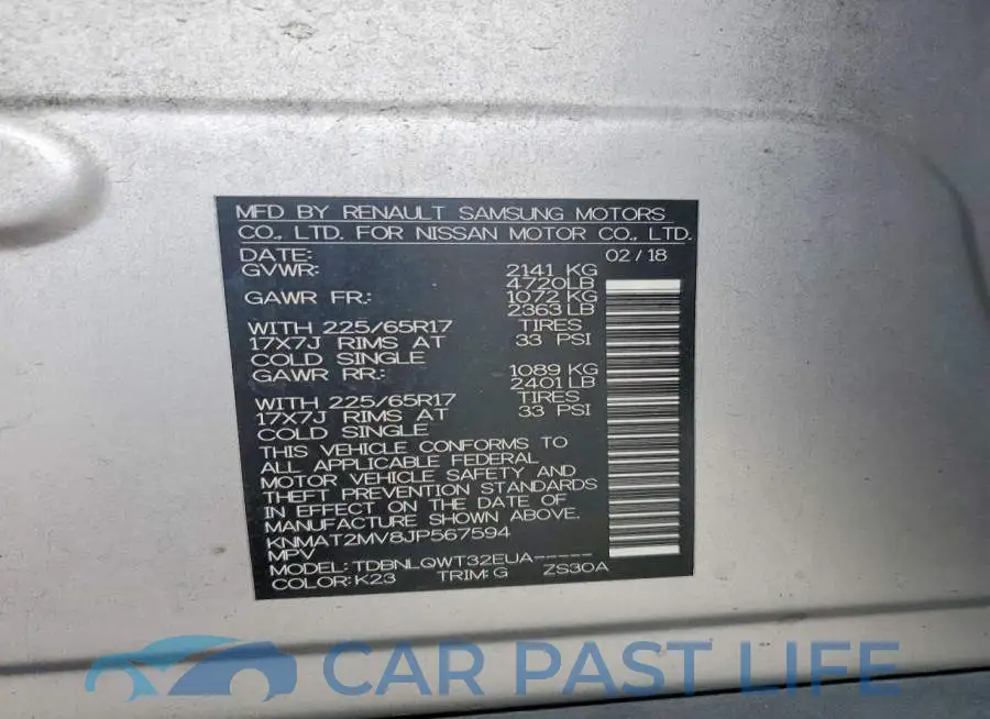 KNMAT2MV8JP567594# 13