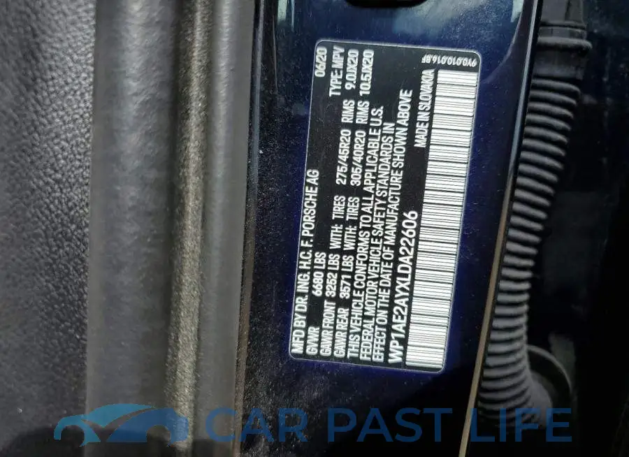 WP1AE2AYXLDA22606# 13