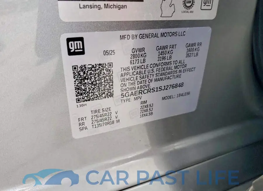 5GAERCRS1SJ276848# 13