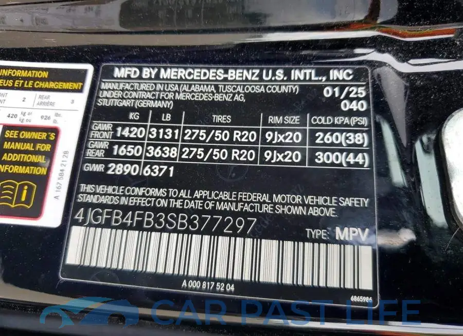 4JGFB4FB3SB377297# 13