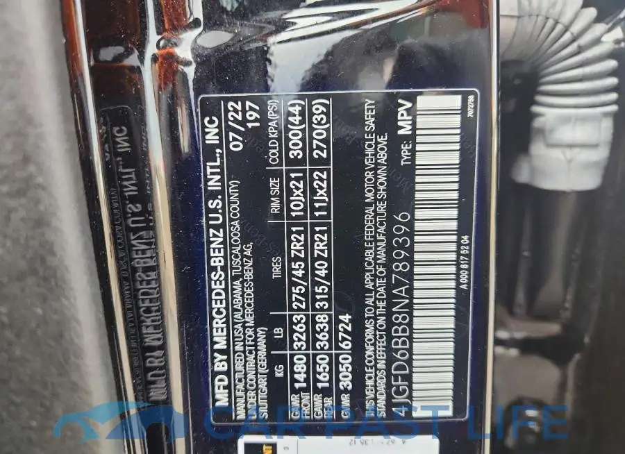 4JGFD6BB8NA789396# 12