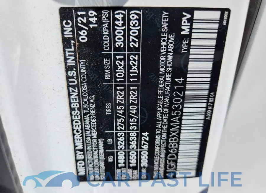 4JGFD6BBXMA530214# 13