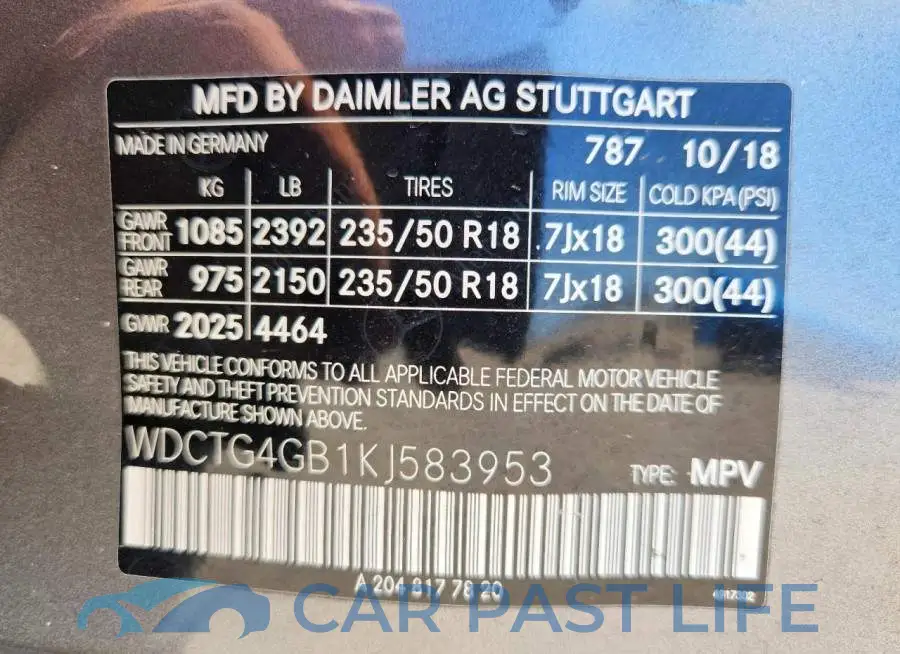 WDCTG4GB1KJ583953# 13