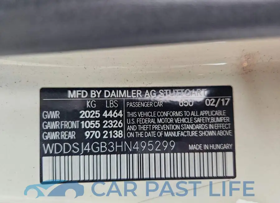 WDDSJ4GB3HN495299# 12