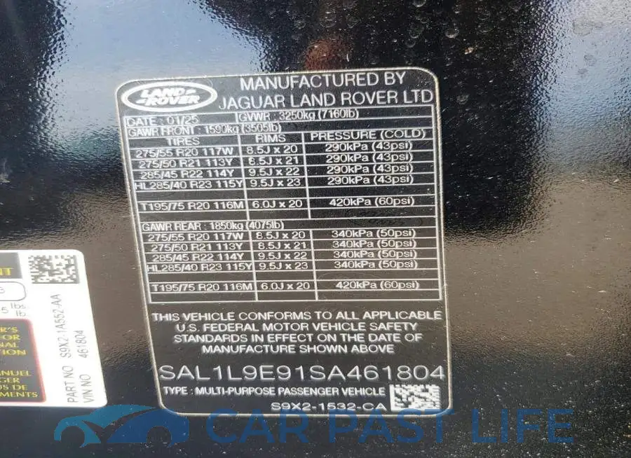 SAL1L9E91SA461804# 14