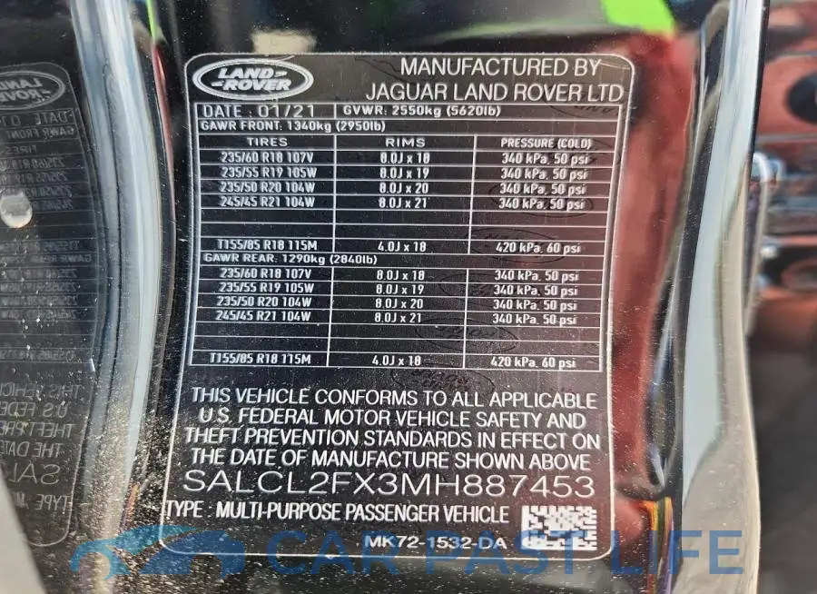SALCL2FX3MH887453# 13
