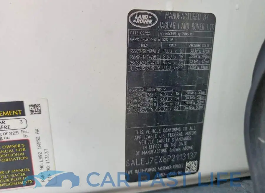 SALEJ7EX8P2113137# 14