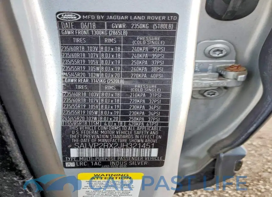 SALVP2RX2JH321451# 13