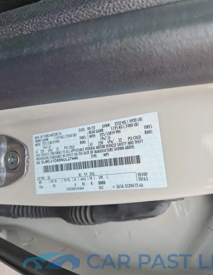 5LMCJ1D95NUL27446# 13