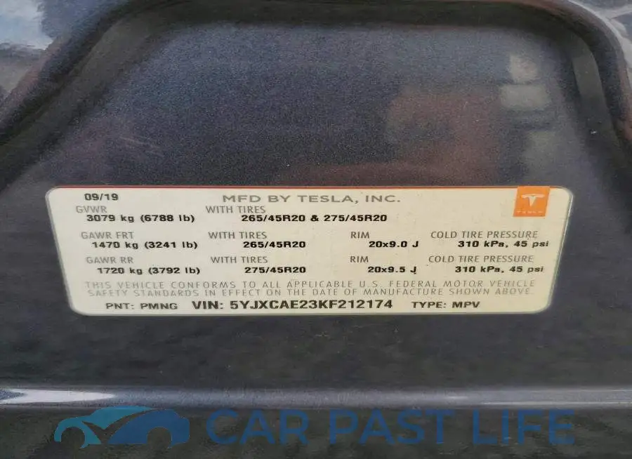 5YJXCAE23KF212174# 13