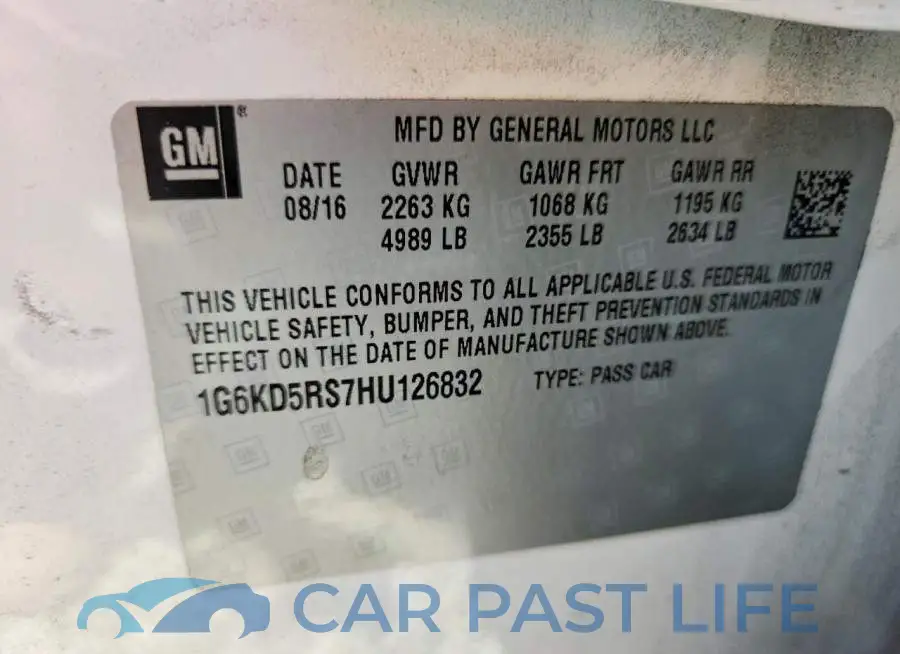 1G6KD5RS7HU126832# 12