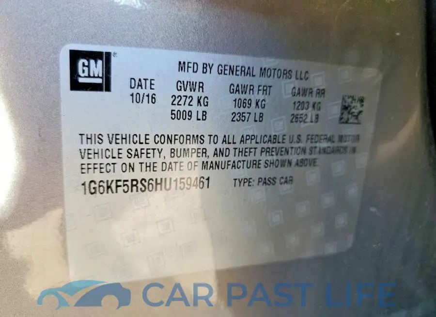 1G6KF5RS6HU159461# 13