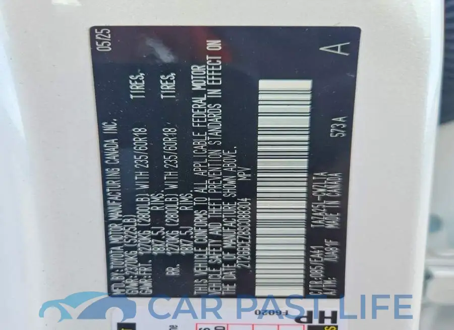 2T2GGCEZ8SC088304# 14