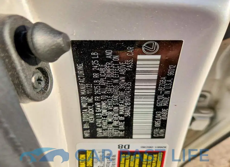 58ADZ1B1XPU143435# 12