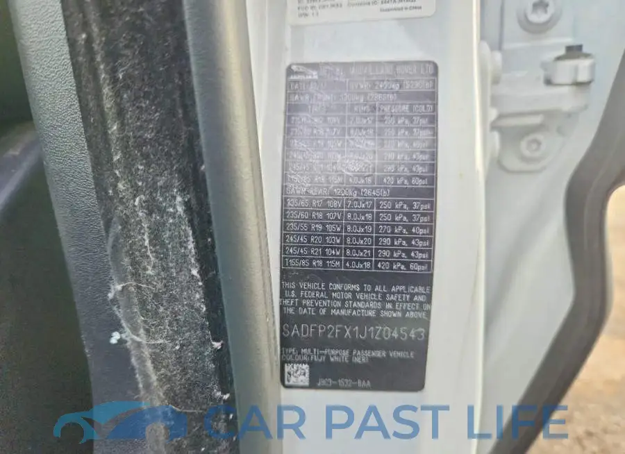 SADFP2FX1J1Z04543# 13