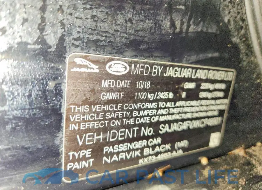 SAJAG4FVXKCP48901# 12