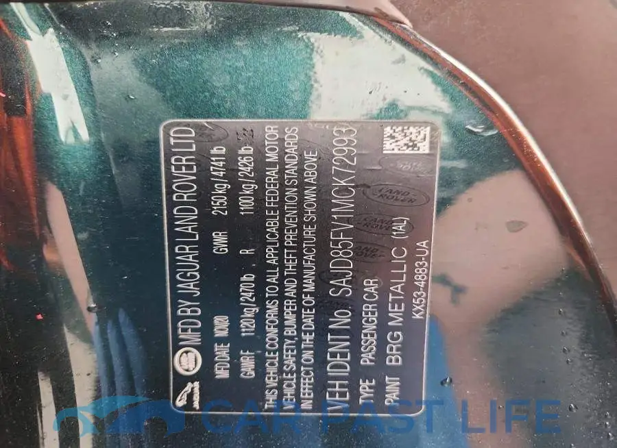 SAJD85FV1MCK72993# 12