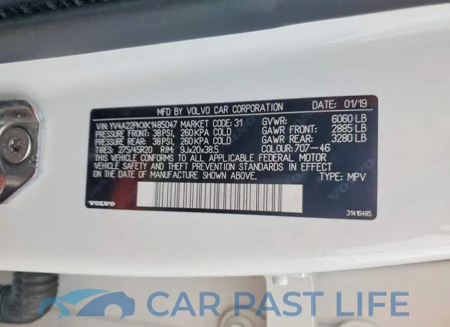 YV4A22PKXK1485047# 13