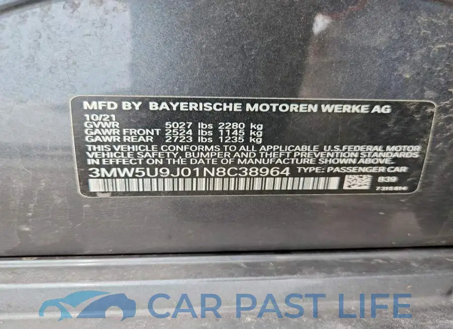 3MW5U9J01N8C38964# 13
