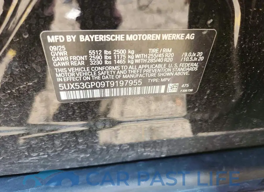 5UX53GP09T9197955# 13