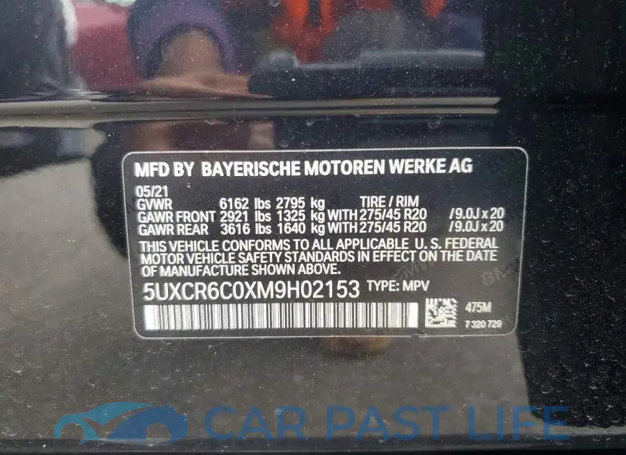 5UXCR6C0XM9H02153# 13