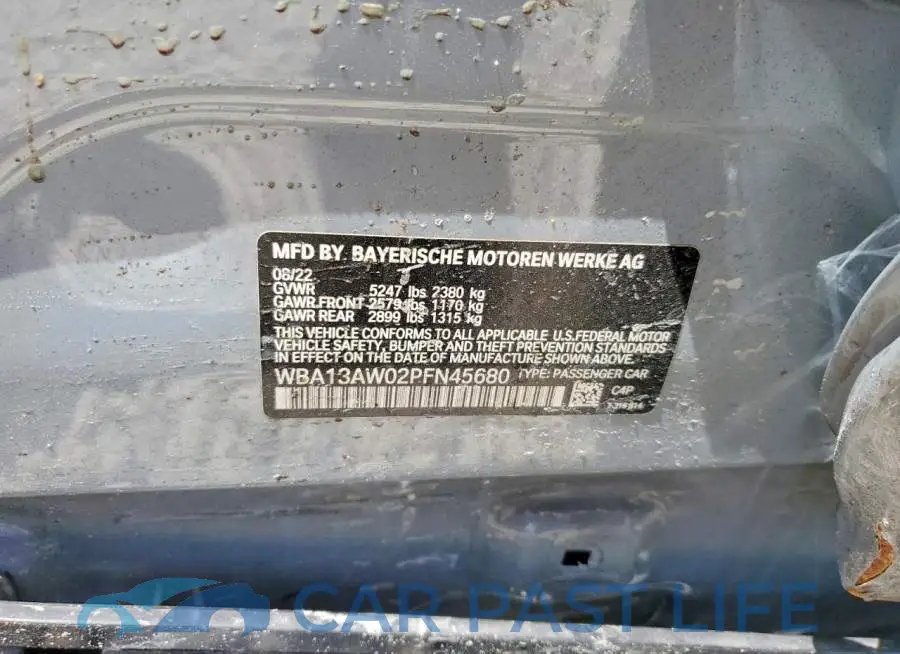 WBA13AW02PFN45680# 12