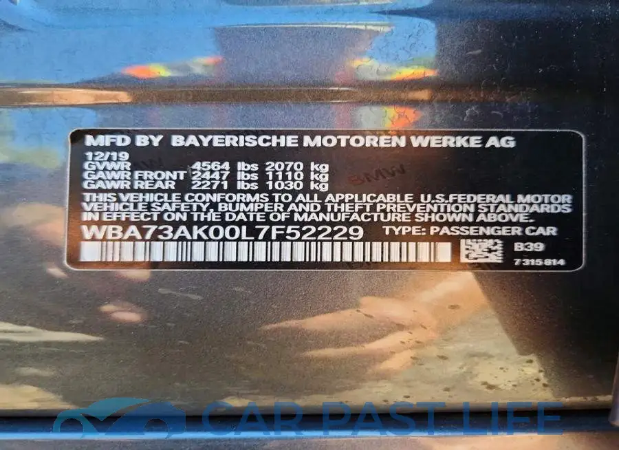 WBA73AK00L7F52229# 13