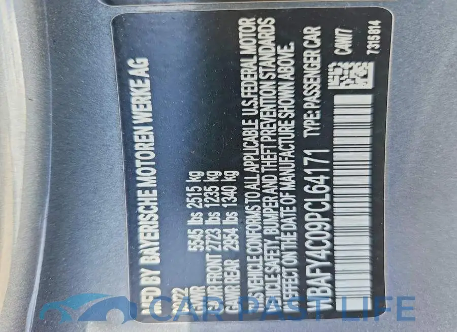 WBAFY4C09PCL64171# 13