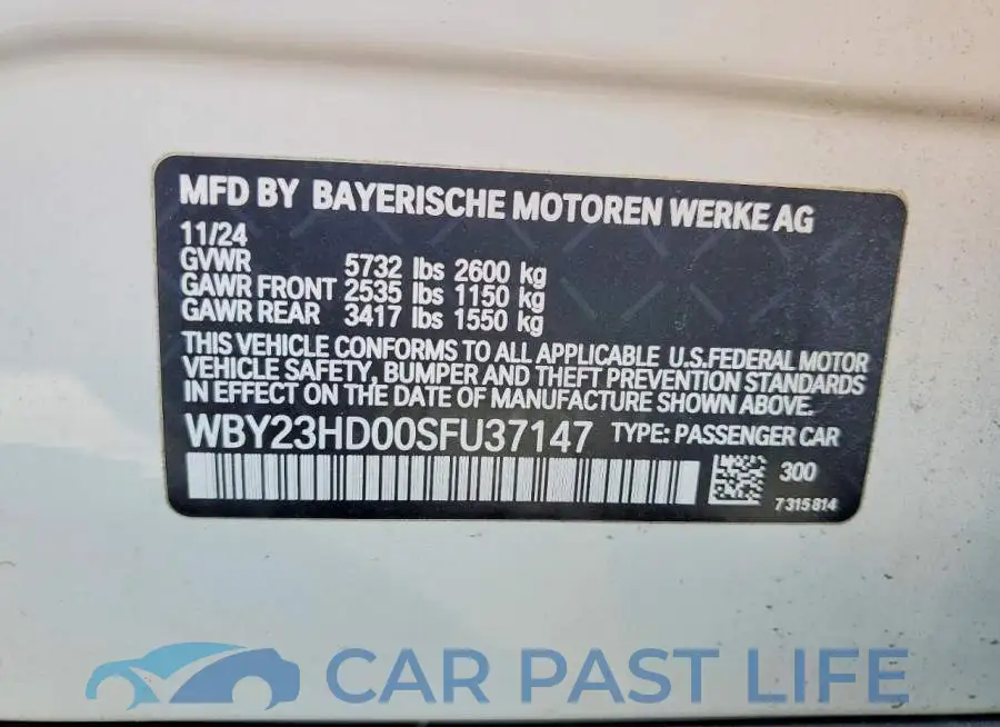 WBY23HD00SFU37147# 12