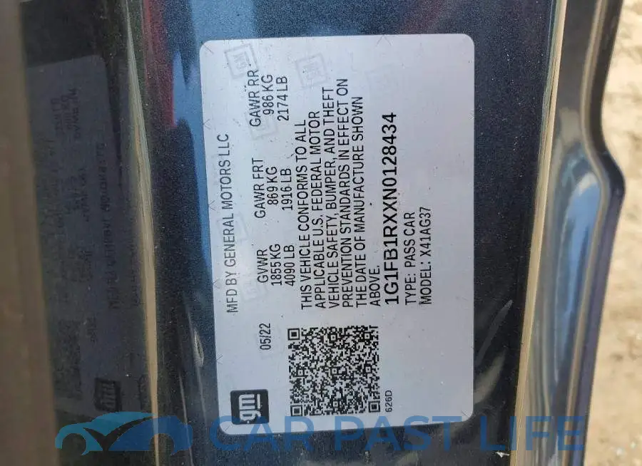 1G1FB1RXXN0128434# 12