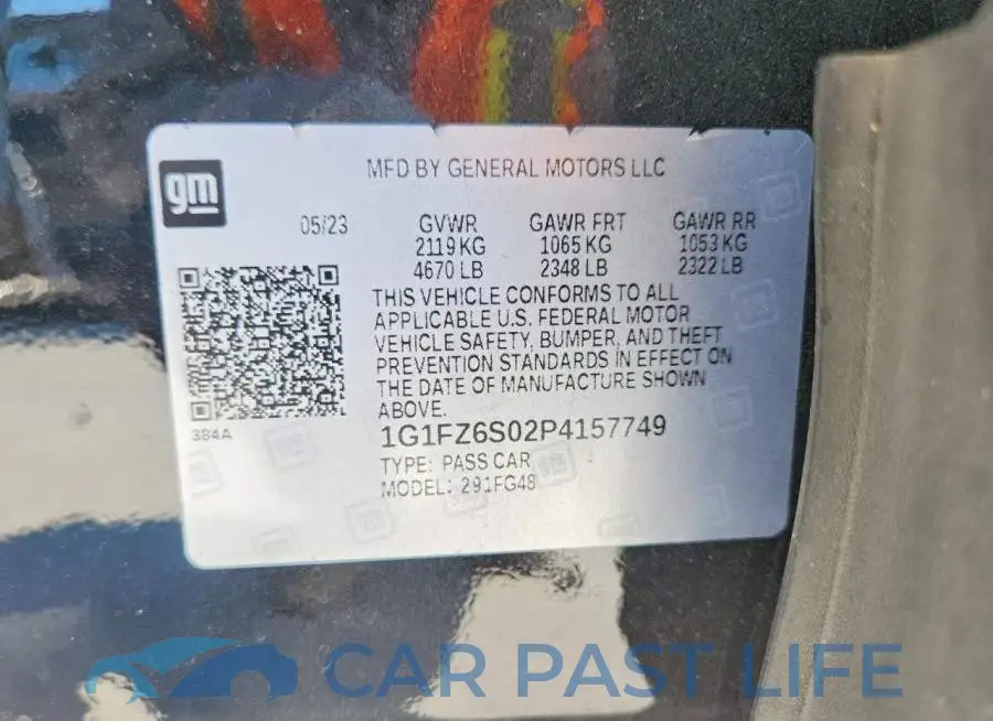1G1FZ6S02P4157749# 13