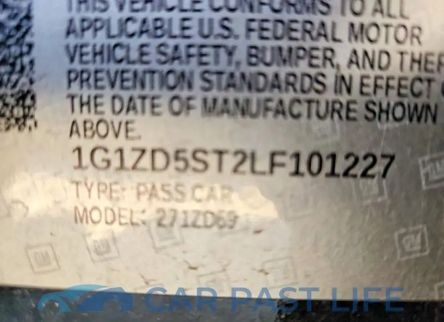 1G1ZD5ST2LF101227# 12
