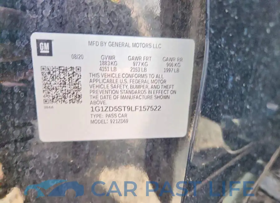 1G1ZD5ST9LF157522# 12