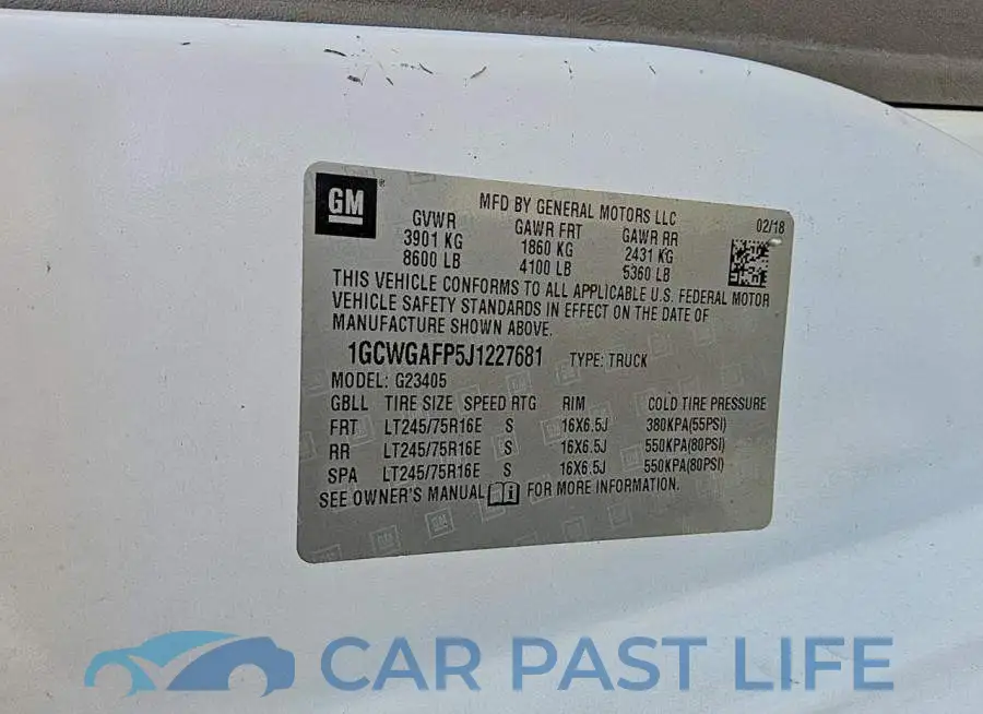1GCWGAFP5J1227681# 12